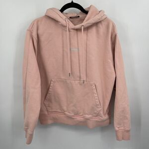 The Kooples Long Sleeve Pullover Drawstring Peach Hoodie Sweatshirt Size S
